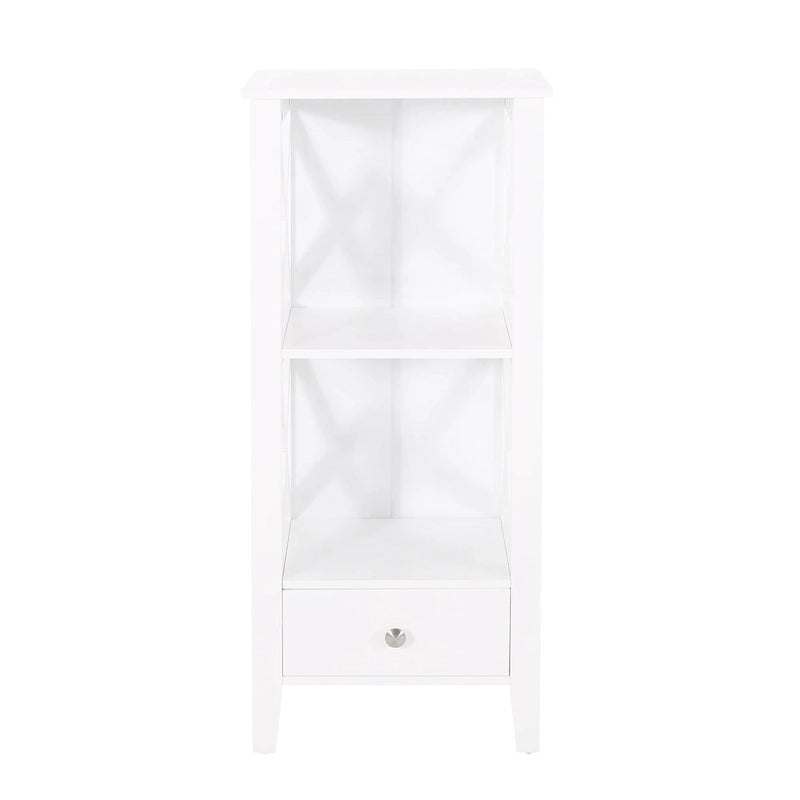Meuble de rangement de salle de bain Loverin en bois manufacturé avec tiroir