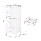 Meuble de rangement de salle de bain Loverin en bois manufacturé avec tiroir