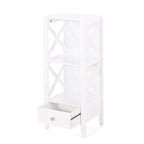 Meuble de rangement de salle de bain Loverin en bois manufacturé avec tiroir