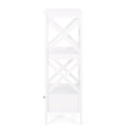 Meuble de rangement de salle de bain Loverin en bois manufacturé avec tiroir
