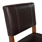 Tabouret de comptoir Linon Clover 24 pouces en similicuir marron foncé