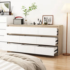 Commode 9 tiroirs blanche – Armoire de rangement spacieuse pour la chambre