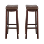 Tabouret de bar sans dossier Linon Willamette avec assise en similicuir (lot de 2)