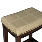 Tabouret de bar sans dossier Linon Willamette avec assise en similicuir (lot de 2)