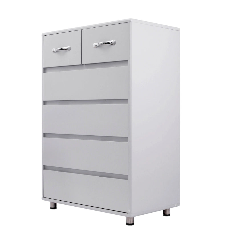 Grande commode de rangement à 6 tiroirs pour salon, chambre à coucher