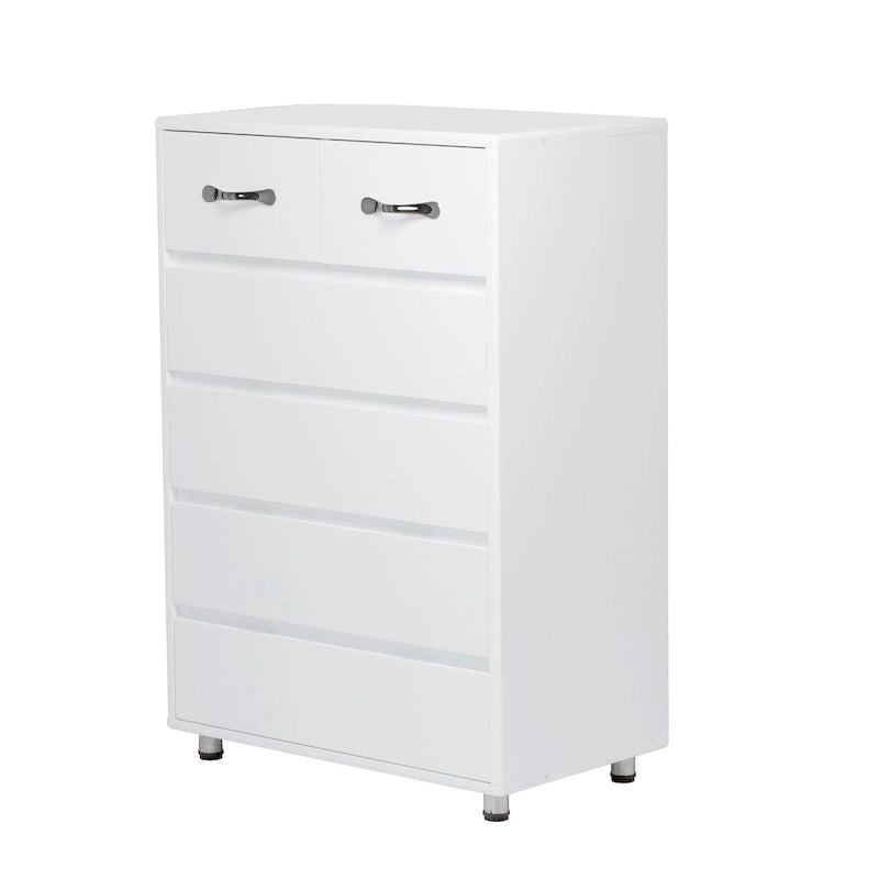 Grande commode de rangement à 6 tiroirs pour salon, chambre à coucher