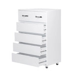 Grande commode de rangement à 6 tiroirs pour salon, chambre à coucher