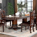 Table à manger extensible Abeena en merisier traditionnel de 120 pouces