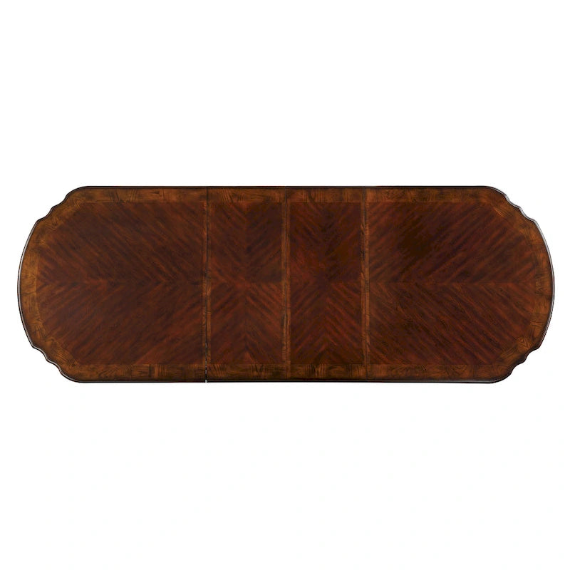 Table à manger extensible Abeena en merisier traditionnel de 120 pouces