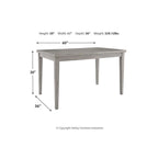 Table à manger rectangulaire Parallen grise