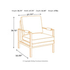 Fauteuil d'appoint contemporain en similicuir marron Peacemaker