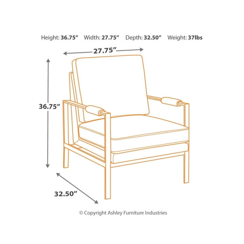 Fauteuil d'appoint contemporain en similicuir marron Peacemaker