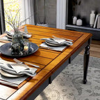 Table à manger extensible bicolore Levole de 78 po – Style moderne champêtre