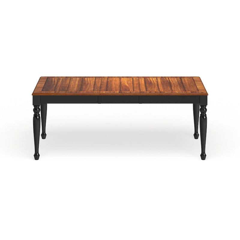 Table à manger extensible bicolore Levole de 78 po – Style moderne champêtre