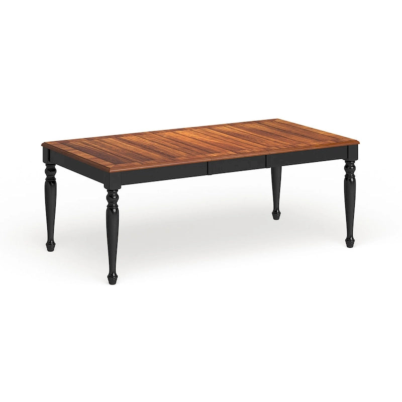 Table à manger extensible bicolore Levole de 78 po – Style moderne champêtre