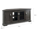 Meuble TV d'angle Leick Home 84386 avec rangement fermé