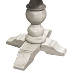Table d'appoint ronde antique blanche sur pied