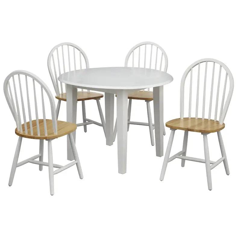 Table de salle à manger à abattants en bois massif – Gain de place, 4 finitions