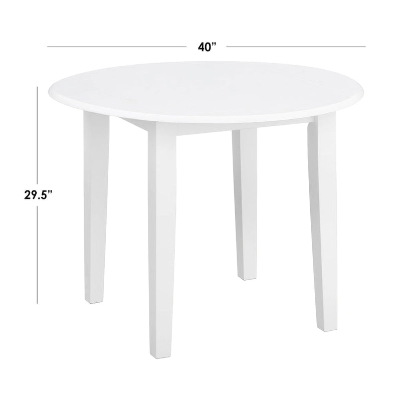 Table de salle à manger à abattants en bois massif – Gain de place, 4 finitions