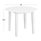 Table de salle à manger à abattants en bois massif – Gain de place, 4 finitions