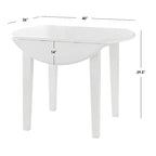 Table de salle à manger à abattants en bois massif – Gain de place, 4 finitions