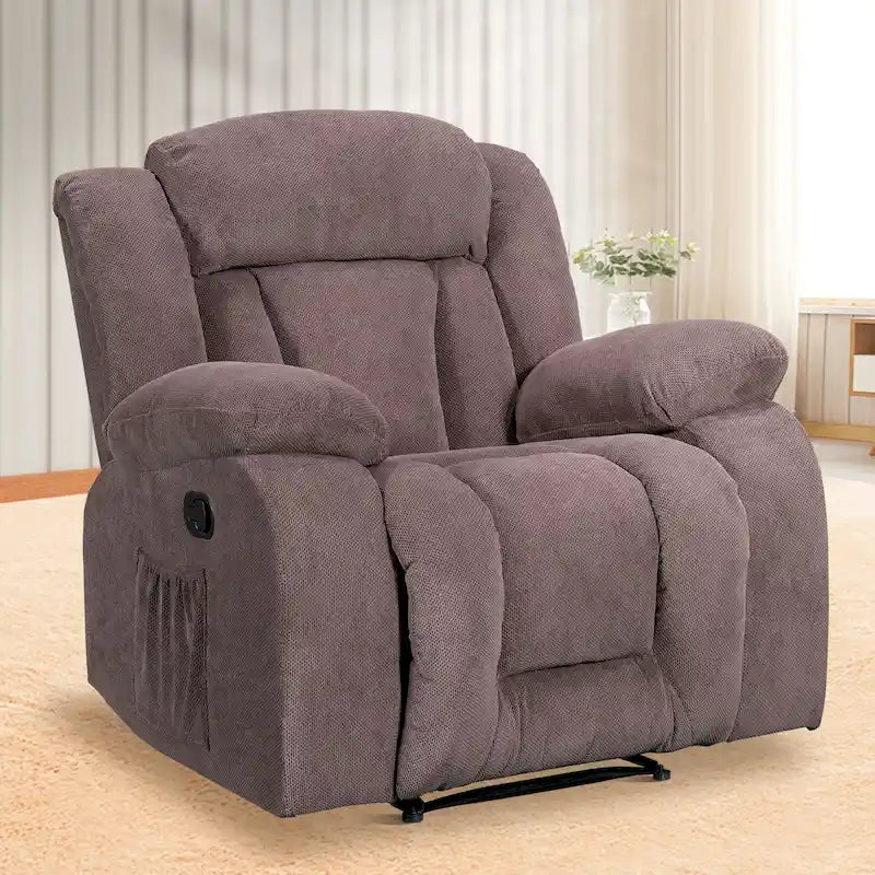 Fauteuil inclinable chauffant et massant grand confort, taille standard