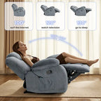Fauteuil inclinable chauffant et massant grand confort, taille standard