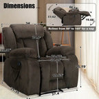 Fauteuil inclinable chauffant et massant grand confort, taille standard