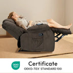 Fauteuil inclinable chauffant et massant grand confort, taille standard