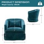 Fauteuil cabriolet pivotant rembourré – Fauteuil d'appoint à 360° avec coussin lombaire