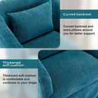Fauteuil cabriolet pivotant rembourré – Fauteuil d'appoint à 360° avec coussin lombaire