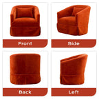Fauteuil cabriolet pivotant rembourré – Fauteuil d'appoint à 360° avec coussin lombaire