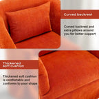 Fauteuil cabriolet pivotant rembourré – Fauteuil d'appoint à 360° avec coussin lombaire