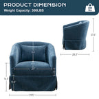 Fauteuil cabriolet pivotant rembourré – Fauteuil d'appoint à 360° avec coussin lombaire