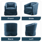 Fauteuil cabriolet pivotant rembourré – Fauteuil d'appoint à 360° avec coussin lombaire