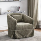 Fauteuil cabriolet pivotant rembourré – Fauteuil d'appoint à 360° avec coussin lombaire