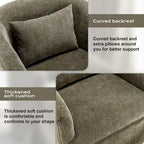 Fauteuil cabriolet pivotant rembourré – Fauteuil d'appoint à 360° avec coussin lombaire