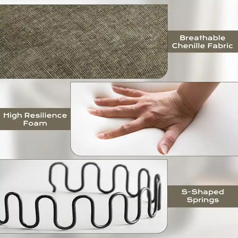 Fauteuil cabriolet pivotant rembourré – Fauteuil d'appoint à 360° avec coussin lombaire