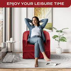 Fauteuil cabriolet pivotant rembourré – Fauteuil d'appoint à 360° avec coussin lombaire
