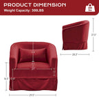 Fauteuil cabriolet pivotant rembourré – Fauteuil d'appoint à 360° avec coussin lombaire