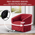 Fauteuil cabriolet pivotant rembourré – Fauteuil d'appoint à 360° avec coussin lombaire