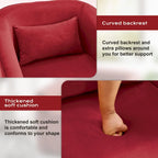 Fauteuil cabriolet pivotant rembourré – Fauteuil d'appoint à 360° avec coussin lombaire