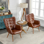 Lot de 2 fauteuils d'appoint modernes à oreilles avec accoudoirs