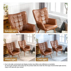 Lot de 2 fauteuils d'appoint modernes à oreilles avec accoudoirs