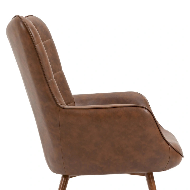 Lot de 2 fauteuils d'appoint modernes à oreilles avec accoudoirs