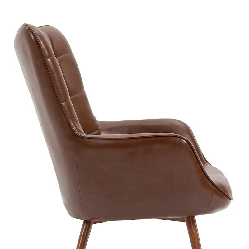 Lot de 2 fauteuils d'appoint modernes à oreilles avec accoudoirs