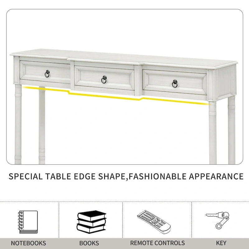 Console Table Sofa Table avec Tiroirs