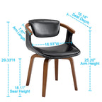 Chaise de salle à manger pivotante moderne Art Leon Mid-century (lot de 2)