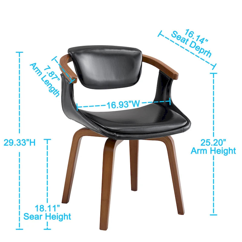 Chaise de salle à manger pivotante moderne Art Leon Mid-century (lot de 2)