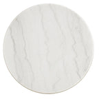 Table d'appoint Egan Champagne Silver avec plateau en marbre – Table d'appoint glamour